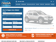Tablet Screenshot of nissacarrental.com